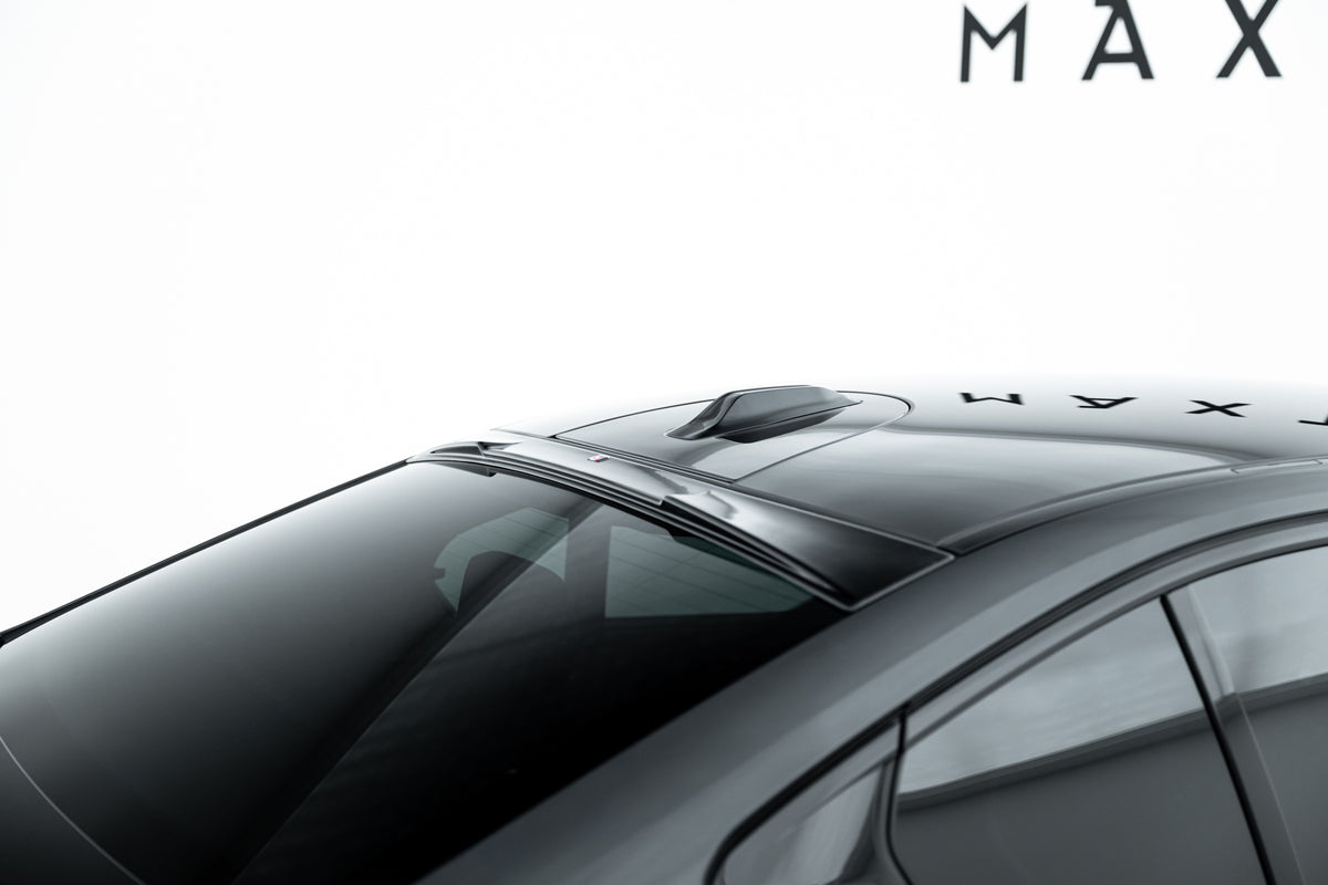 Takspoiler i blank sort ABS til BMW M5 Sedan G90 sett fra siden