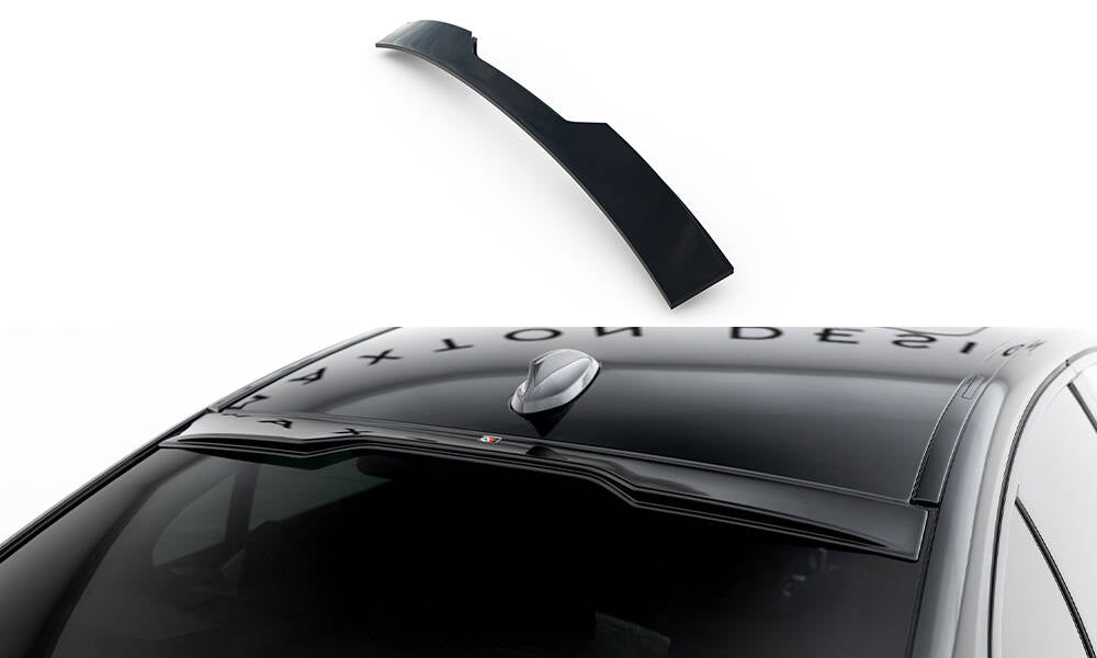 Spoiler BMW M550I / 5 M-Pakke Sedan G30 fra M-Maxton, matt svart ABS, sett forfra