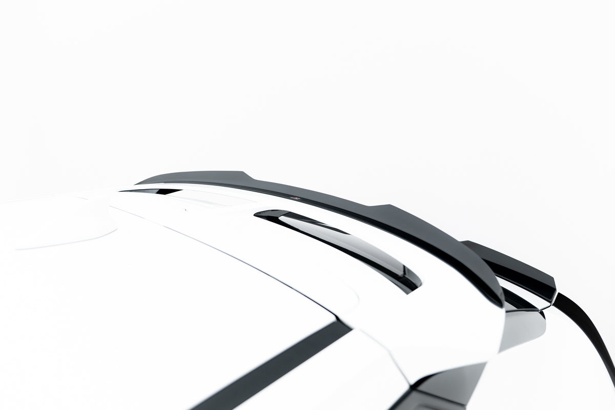 Nærbilde av blank sort Spoiler Cap for Kia EV6 Mk1