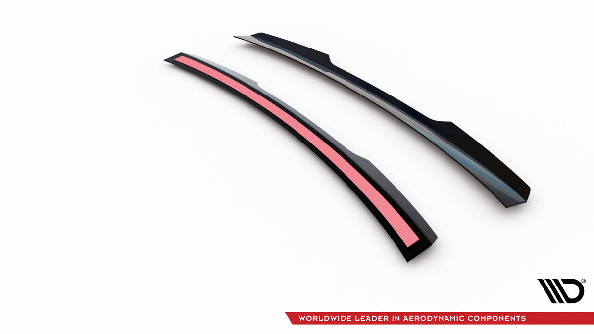Detaljbilde av Gloss Black-overflate på Spoiler Cap for Kia EV6 Mk1