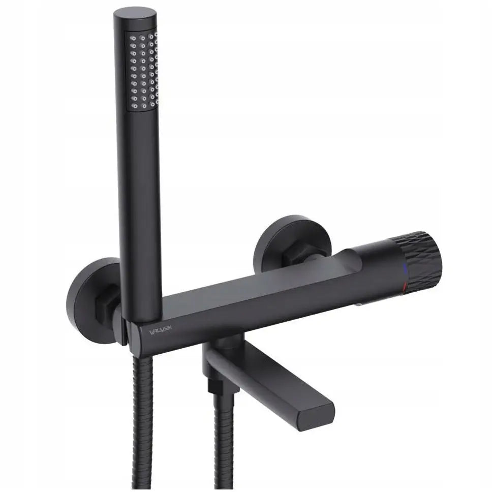 Polsk Kran til Badekar Svart med Click On + Dusj Valvex