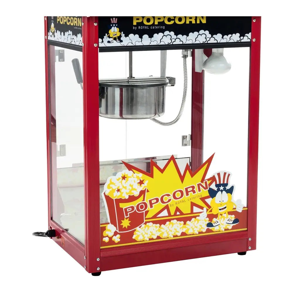 Popcornmaskin med Teflonbelegg 4-5 Kg/t - Rød Hette