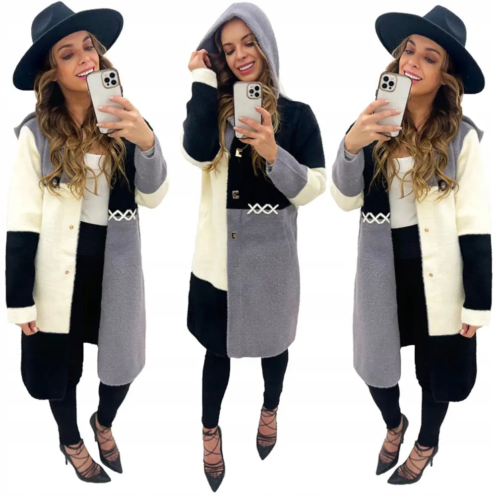 Premium Alpakka Kåpe Ull Trendy Farger Oversize - Flerfarget v