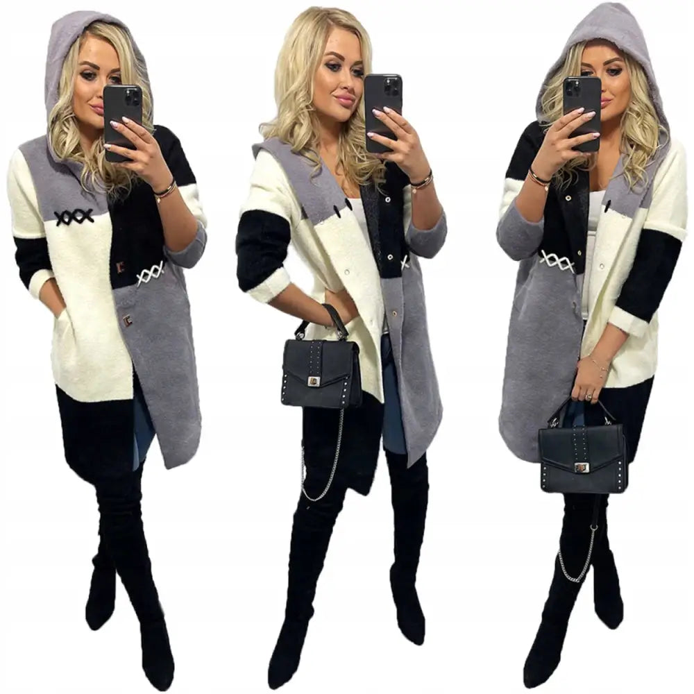 Premium Alpakka Ull Frakk Moderne Farger Oversize v