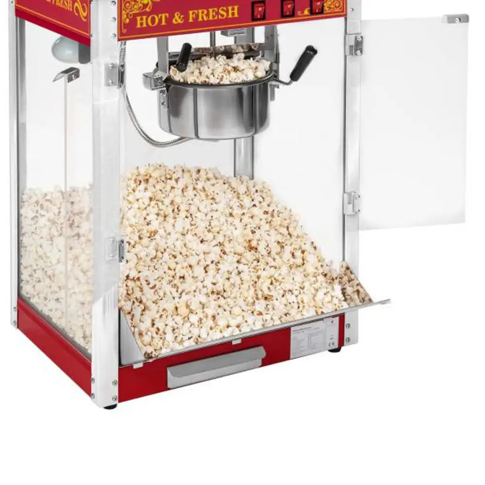 Profesjonell Effektiv Popcornmaskin 230v 1.6kw Rød