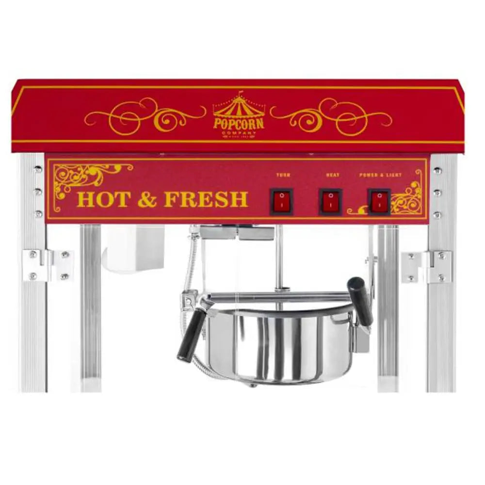 Profesjonell Effektiv Popcornmaskin 230v 1.6kw Rød