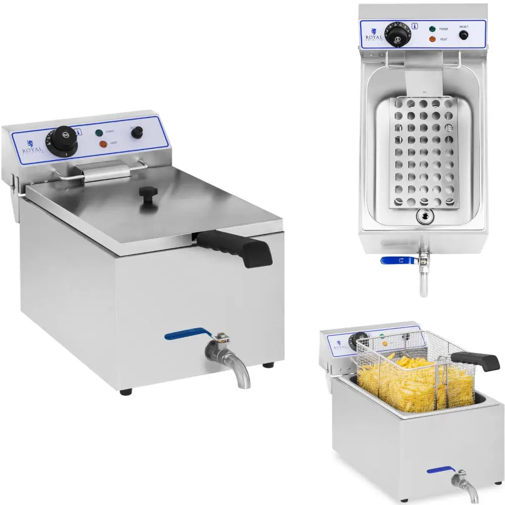 Profesjonell Fritert med Kran 3000 w 17 l - Royal Catering Rcef 15e