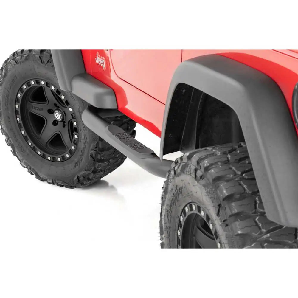 Progi Sidelåser Rough Country Nerf Steps - Jeep Wrangler Tj 97-06