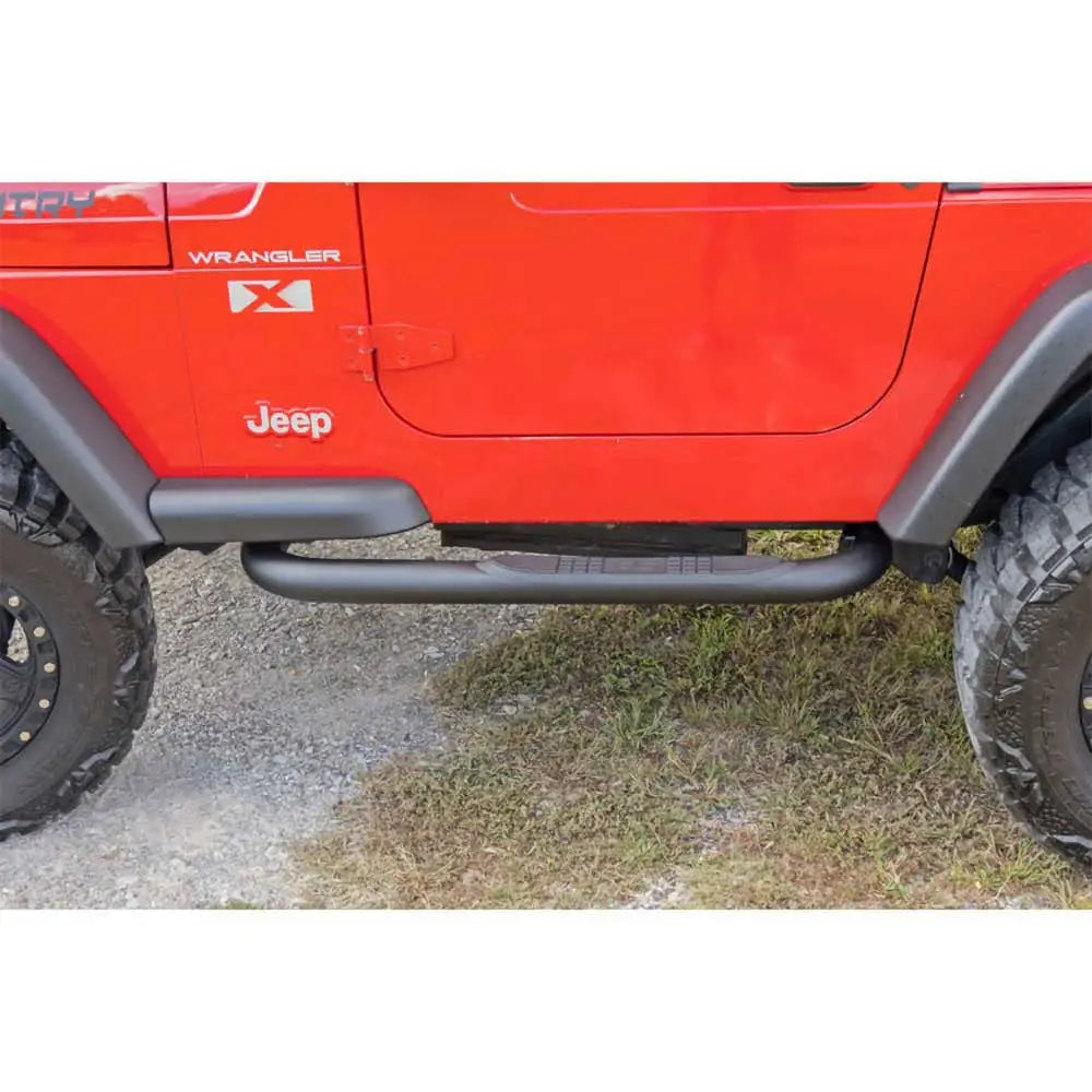 Progi Sidelåser Rough Country Nerf Steps - Jeep Wrangler Tj 97-06