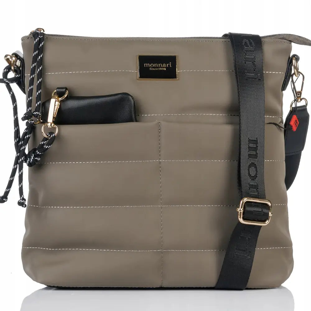 Quiltet Monnari Skulderveske med Romslig Vanntett Lommebok