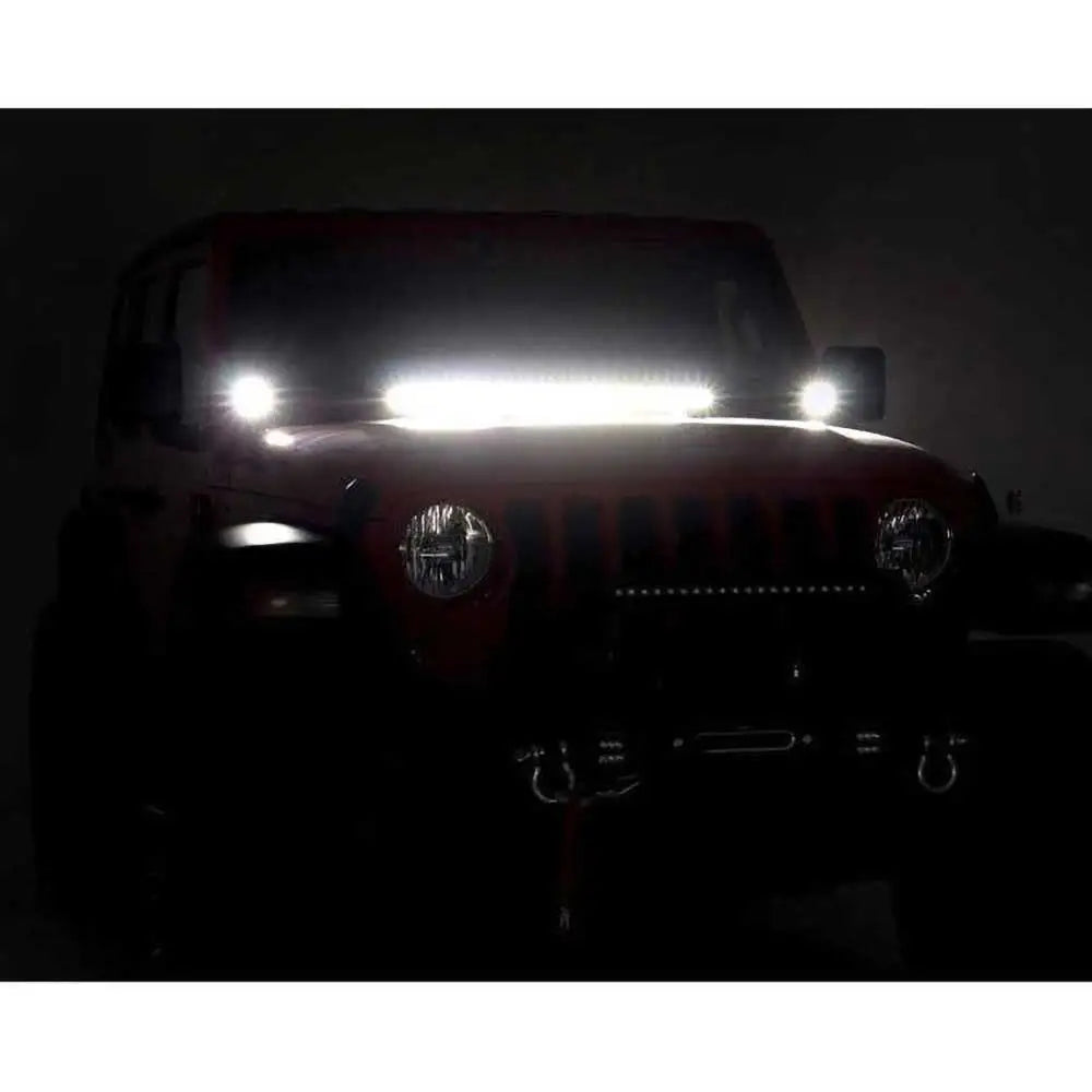 Rå Led-lys 2’’ Firkantet Rough Country Black Series - Jeep Wrangler Jl 4 d 18-