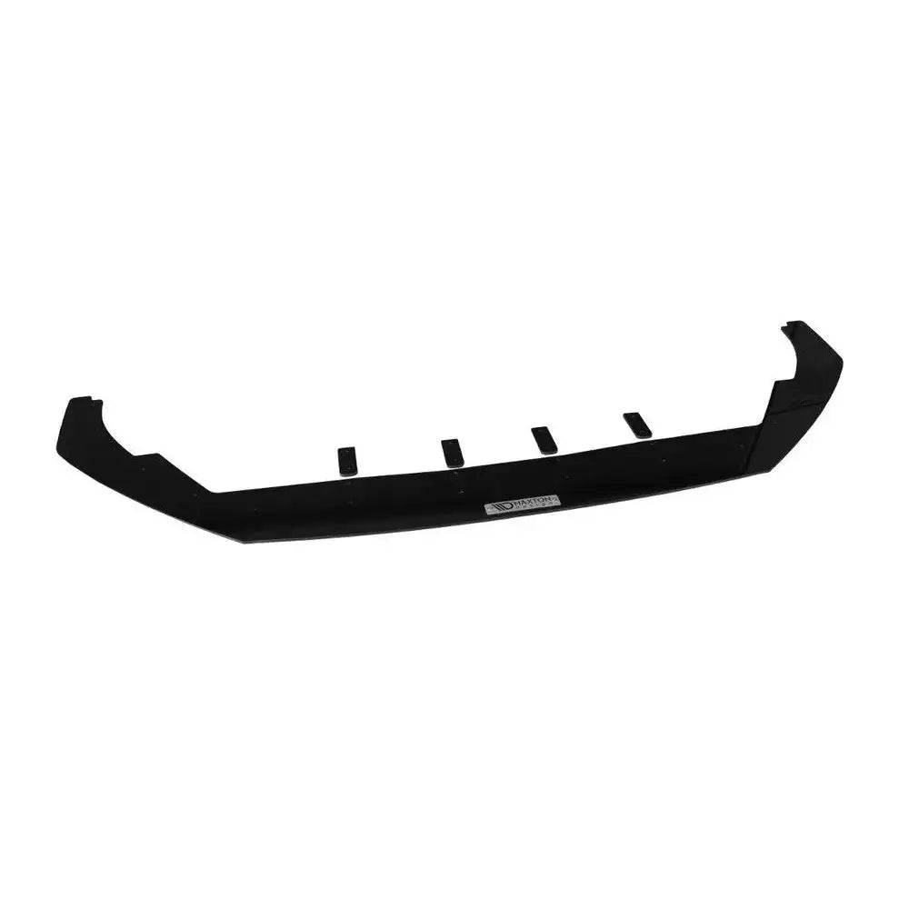 Front splitter for Ford Focus ST / St-Line MK4 sett ovenfra med fire monteringsfester mot hvit bakgrunn.