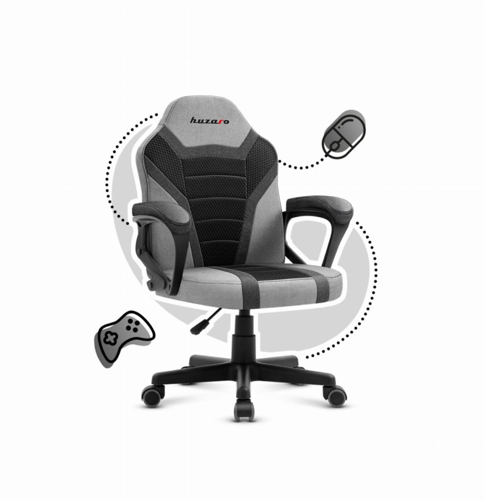 Ranger 1.0 Grey Mesh barnegjamingstol – sidevisning med rygg