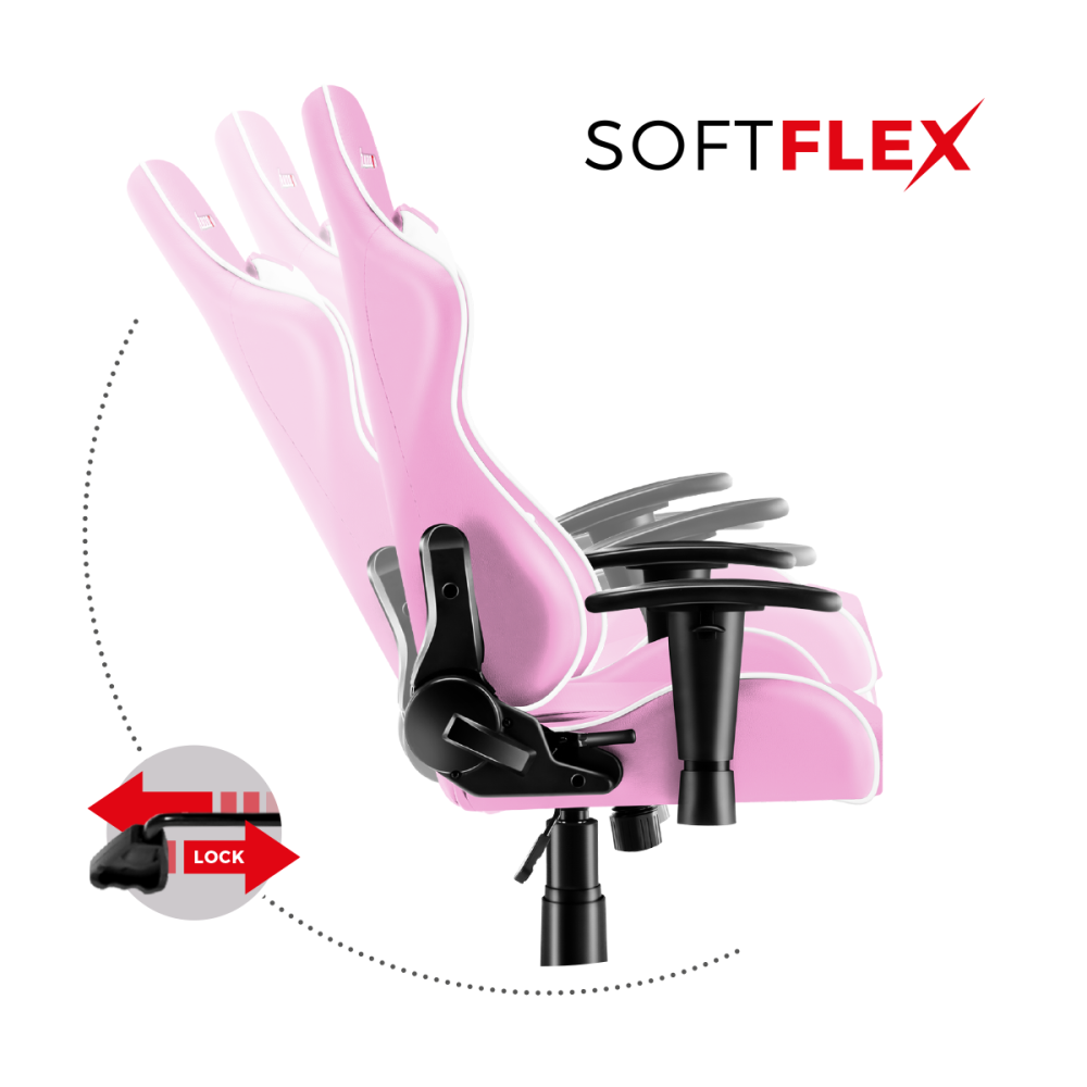 Huzaro Ranger 6.0 Rosa – SideRest og Tilt Plus-mekanisme nærbilde