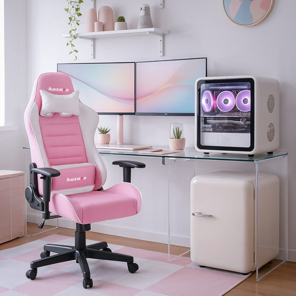 Huzaro Ranger 6.0 Rosa – RacePro White base med polyuretan-gummihjul