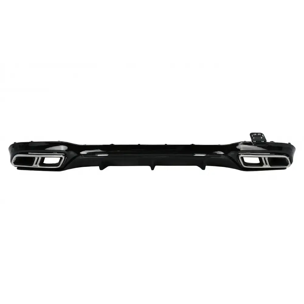 Rear Bumper Air Diffuser Black With Exhaust Muffler Tips Chrome Suitable for Mercedes E-class W213 (2016-up) E63s Design