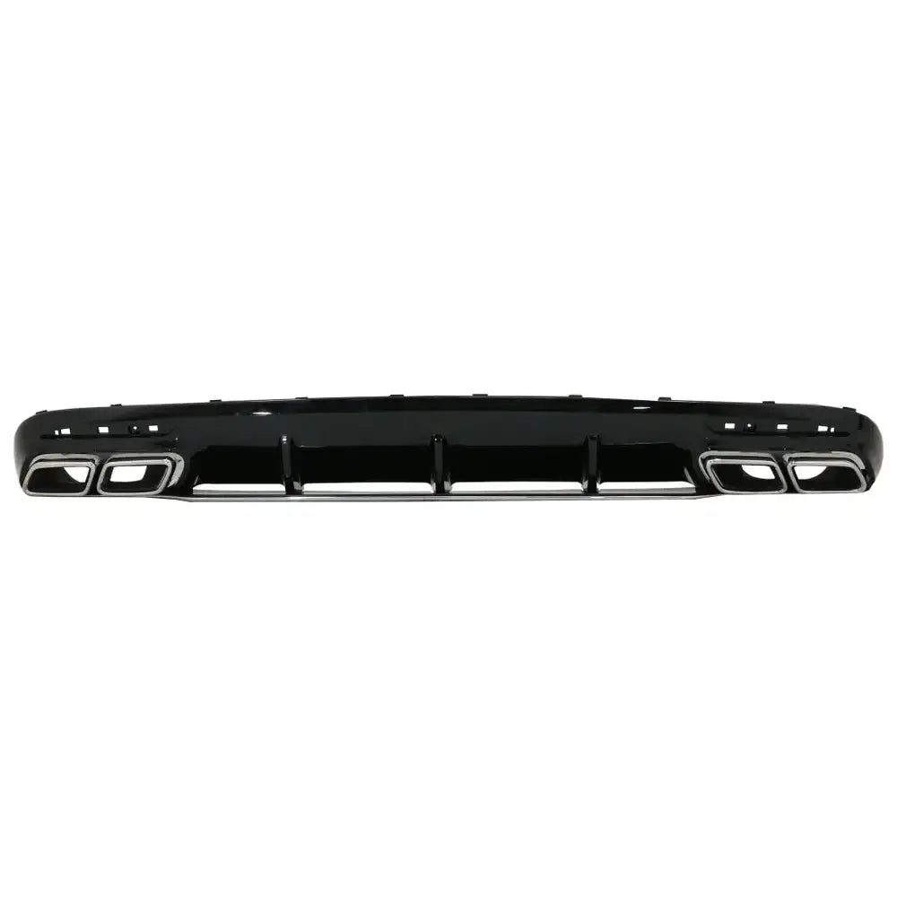 Rear Bumper Air Diffuser With Chrome Muffler Tips Suitable for Mercedes S-class C217 Coupe (2014-2020) S63 Facelift