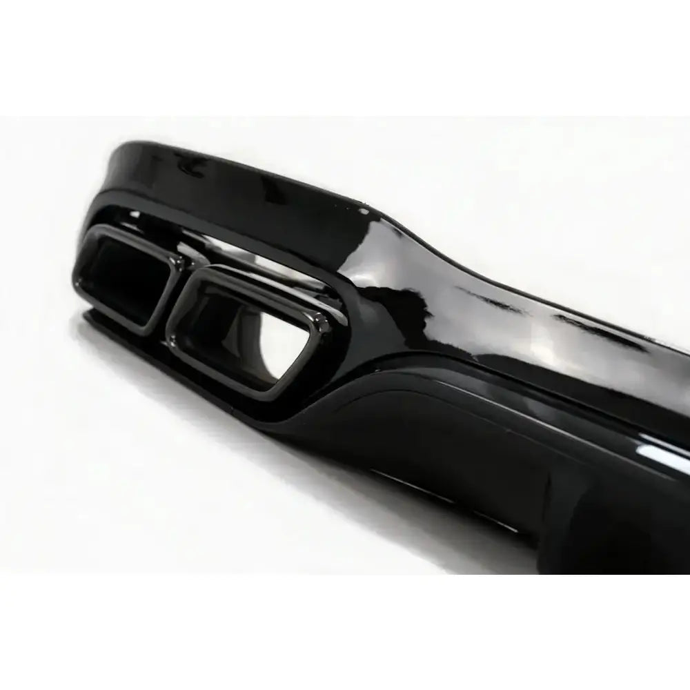 Rear Bumper Air Diffuser With Exhaust Muffler Tips Suitable for Mercedes E-class W213 (2016-up) E63 Design All Black