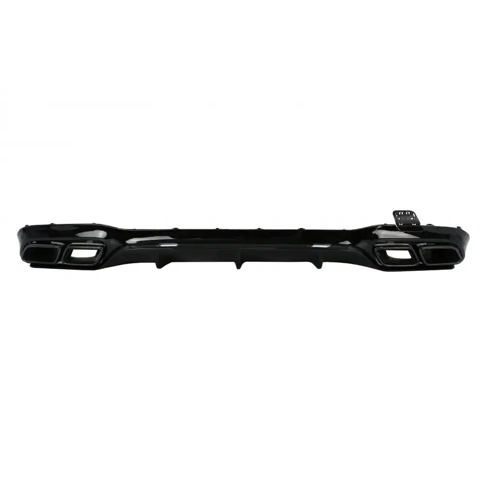 Rear Bumper Air Diffuser With Exhaust Muffler Tips Suitable for Mercedes E-class W213 (2016-up) E63 Design All Black