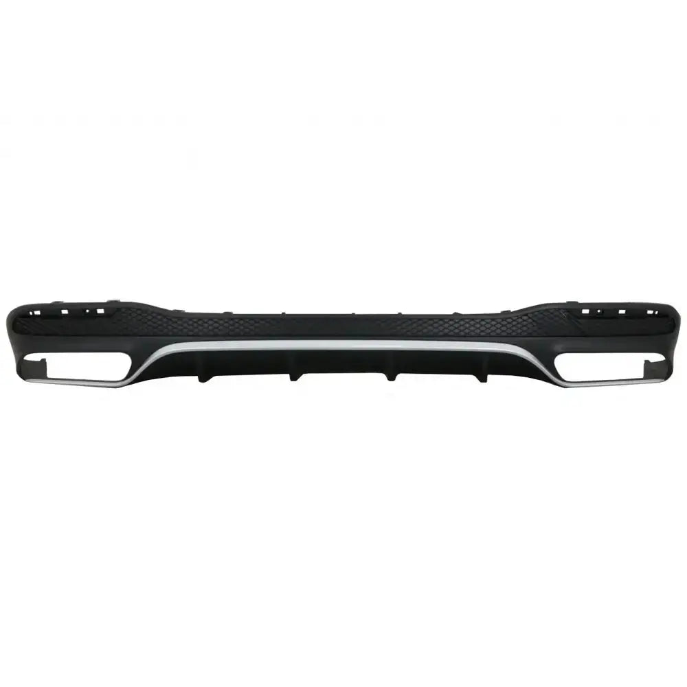 Rear Bumper Air Diffuser With Exhaust Muffler Tips Suitable for Mercedes Gls Class X166 Suv Facelift (09.2015-2019)