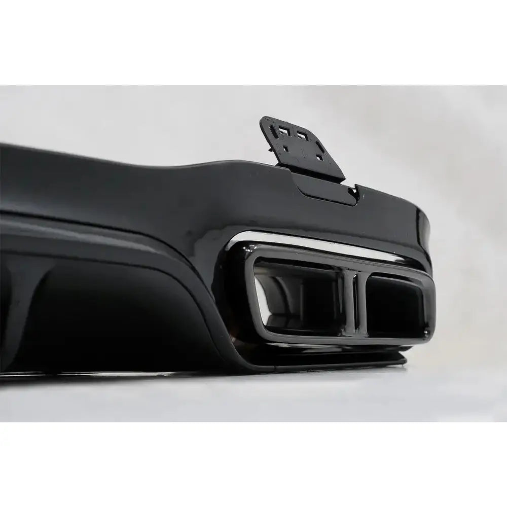 Rear Bumper Air Diffuser With Exhaust Muffler Tips Suitable for Mercedes E-class W213 (2016-up) E63s Design All Black