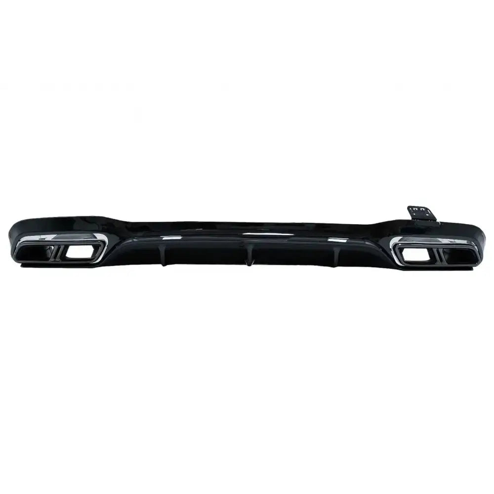 Rear Bumper Air Diffuser With Exhaust Muffler Tips Suitable for Mercedes E-class W213 (2016-up) E63s Design All Black