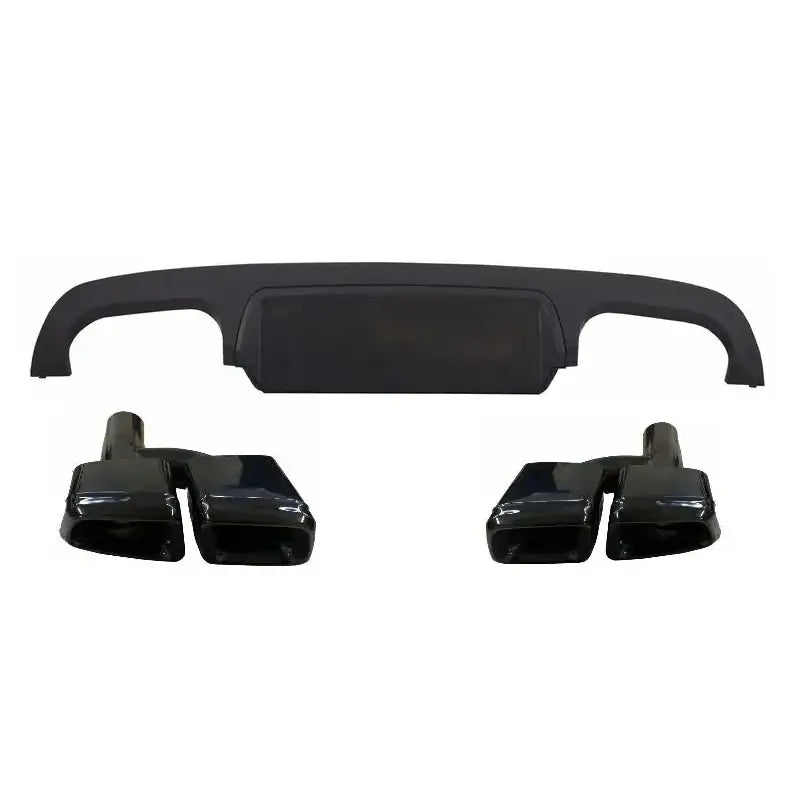 Rear Bumper Diffuser Suitable for Mercedes S-class W221 (2005-2013) Facelift S63 S65 Design With Black Exhaust Muffler