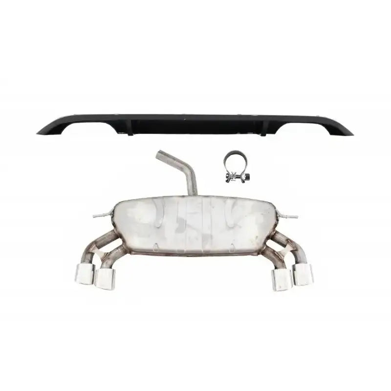Rear Bumper Diffuser With Complete Exhaust System Suitable for Vw Golf 7 Vii (2013-2016) r Design