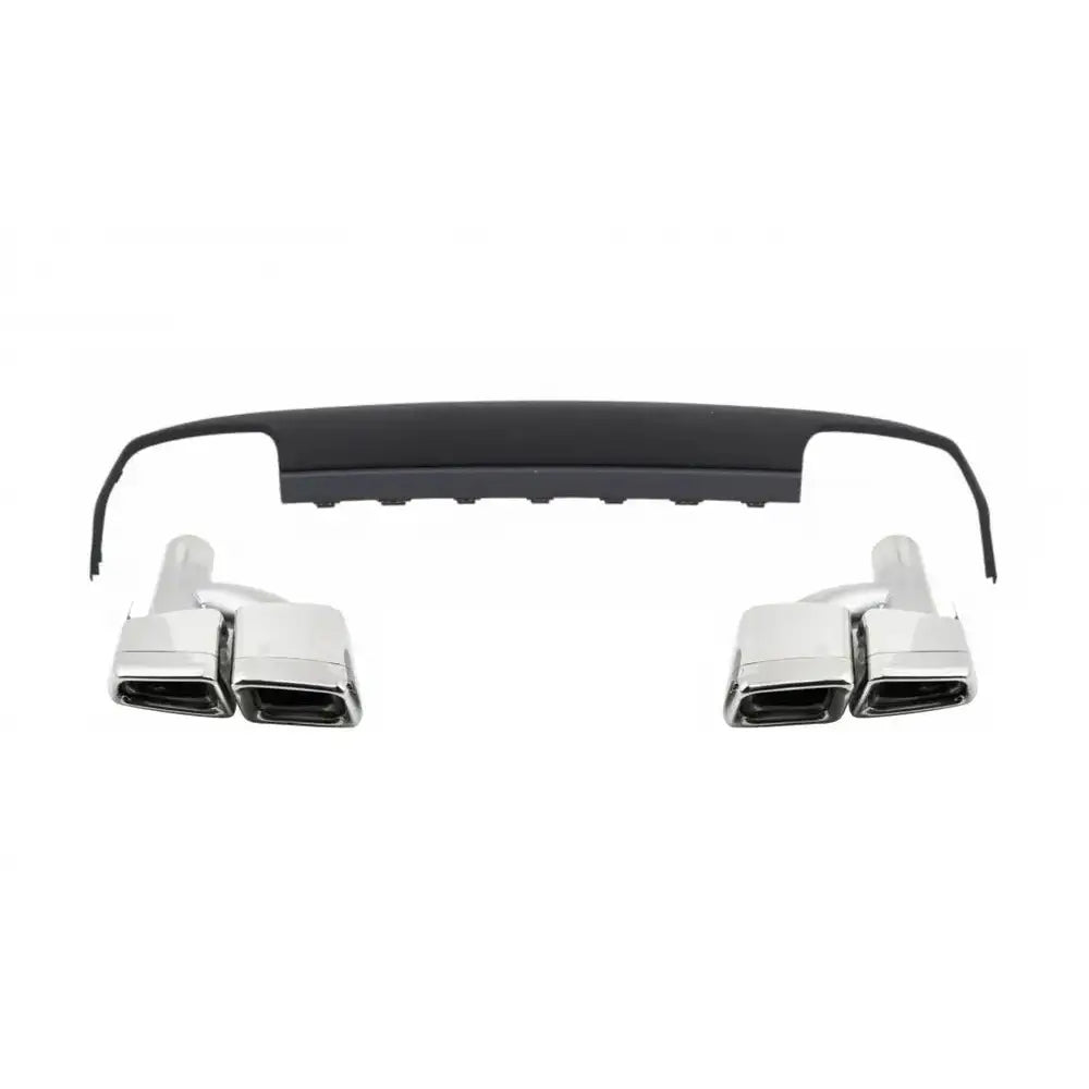 Rear Bumper Diffuser With Exhaust Muffler Tips Suitable for Mercedes E-class W212 Pre Facelift (2009-2013) E63 Design