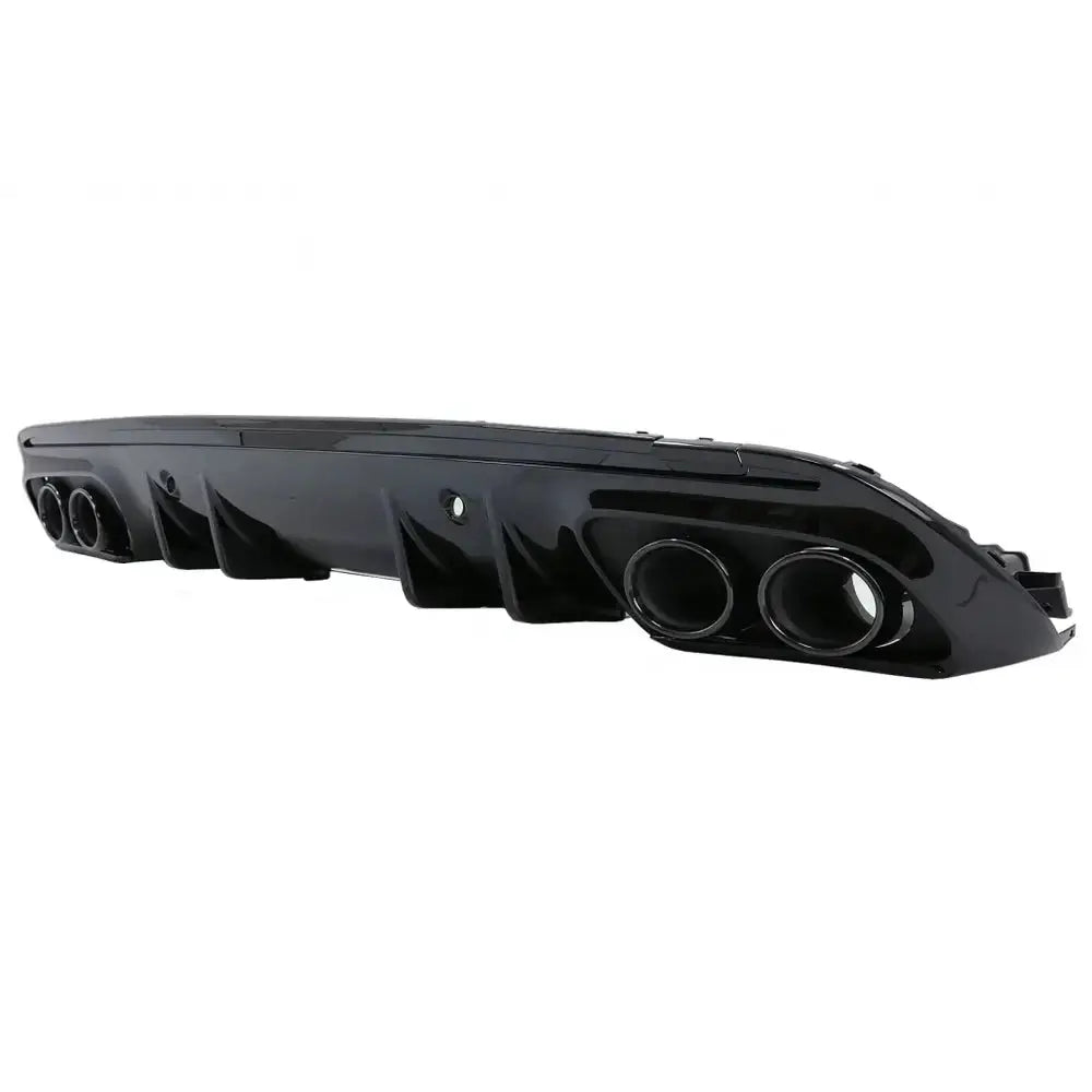 Rear Bumper Diffuser With Exhaust Muffler Tips Suitable for Mercedes C-class W205 S205 Sport Line (2014-2020) C43