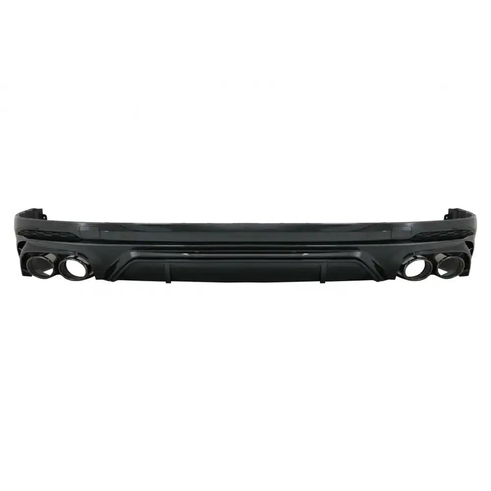 Rear Bumper Spoiler Valance Diffuser Double Outlet Suitable for Audi Q5 Suv Fy S-line (2018-2020) Black Tips