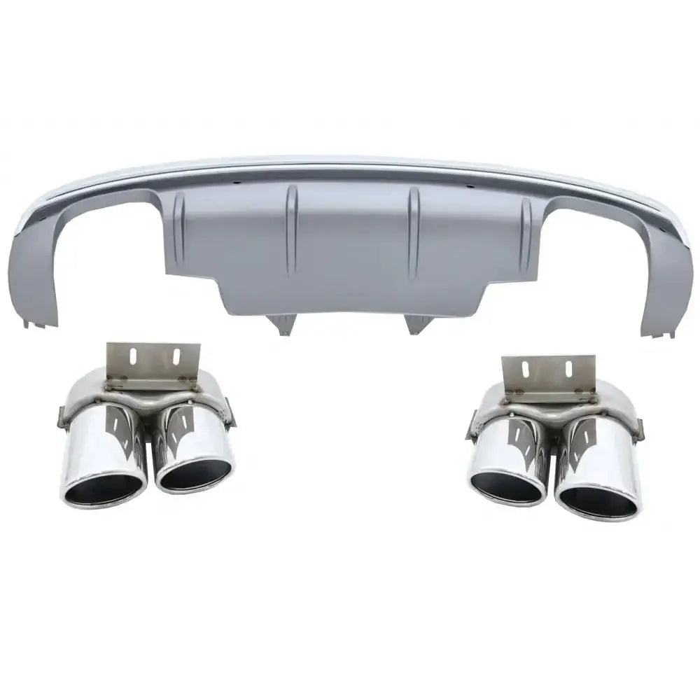 Rear Bumper Spoiler Valance Diffuser Double Outlet Suitable for Audi Q5 8r Facelift (2013-2016) S-line Bumper