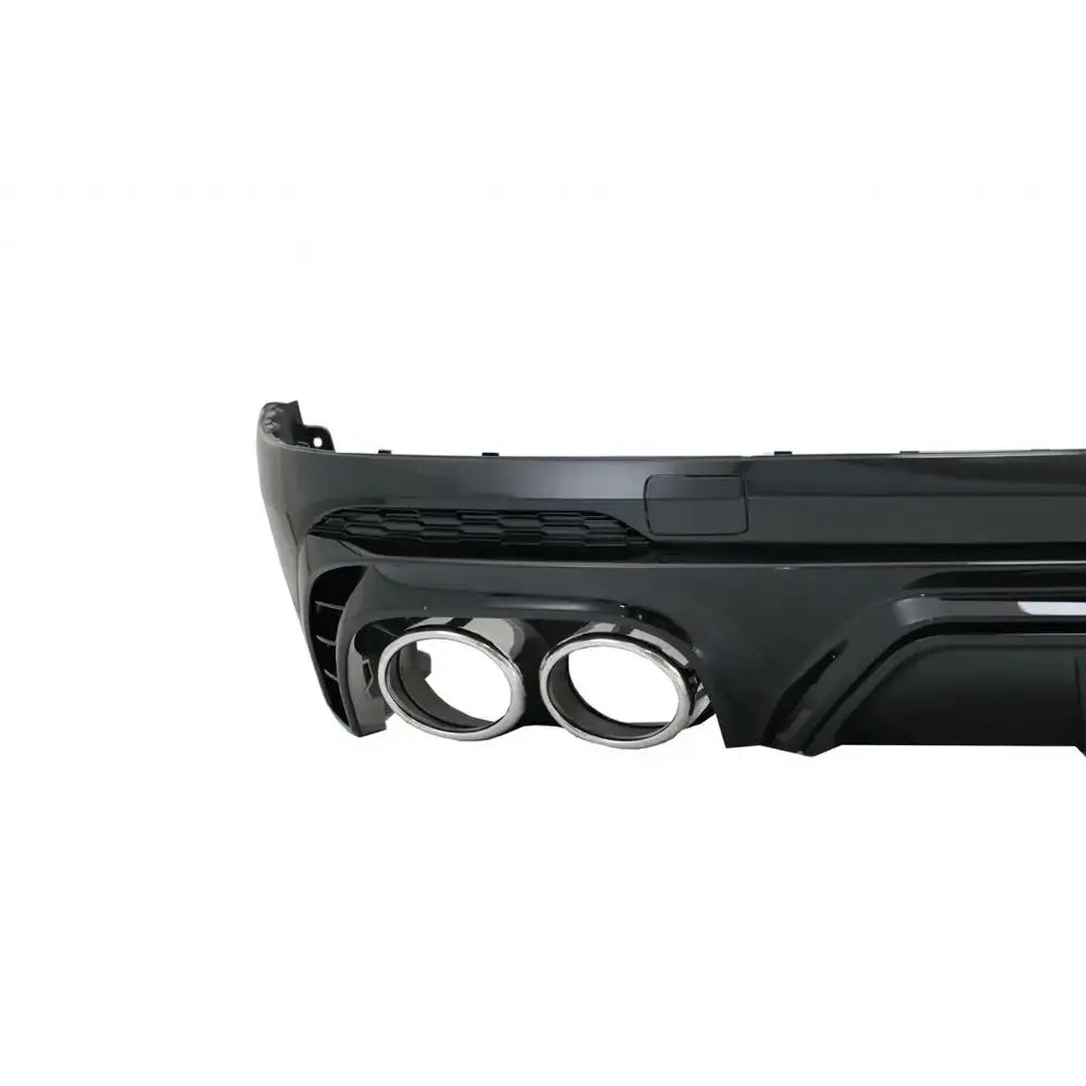 Rear Bumper Spoiler Valance Diffuser Double Outlet Suitable for Audi Q5 Suv Fy S-line (2018-2020) Silver Tips