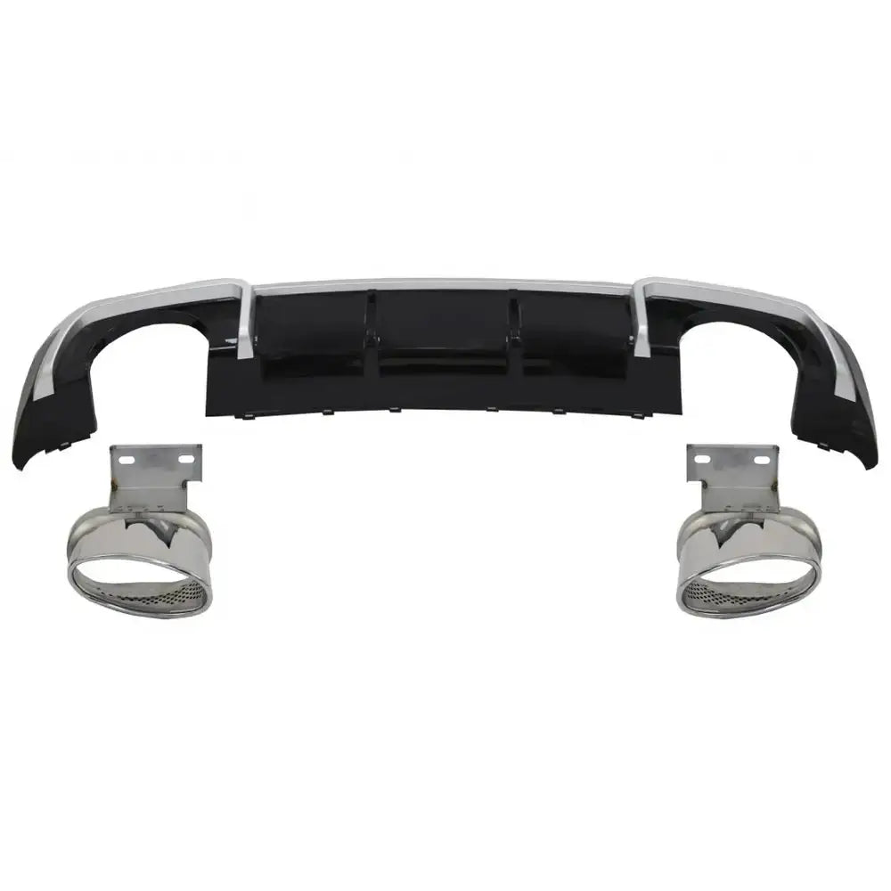 Rear Bumper Valance Diffuser & Exhaust Tips Suitable for Audi A3 8v Sline Facelift (2016-2019) Hatchback Sportback Rs3