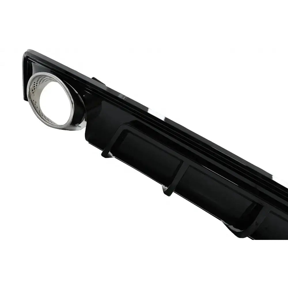 Rear Bumper Valance Diffuser & Exhaust Tips Suitable for Audi A6 C8 4k Avant Sedan (2018-up) Rs6 Design Piano Black