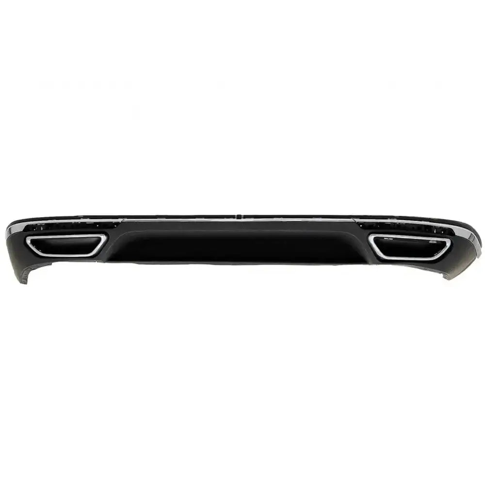 Rear Bumper Valance Diffuser Suitable for Vw Passat B8 3g (2015-2019) r Line Design Twin Exhaust Chrome Finish