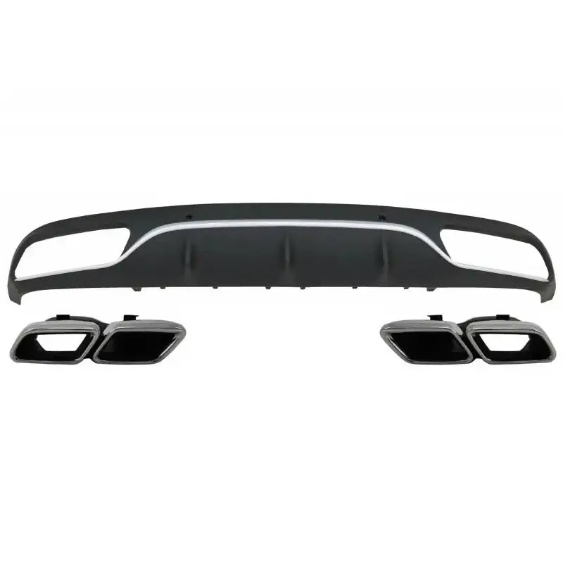 Rear Bumper Valance Diffuser With Exhaust Muffler Tips Suitable for Mercedes C-class C205 A205 Coupe Cabriolet