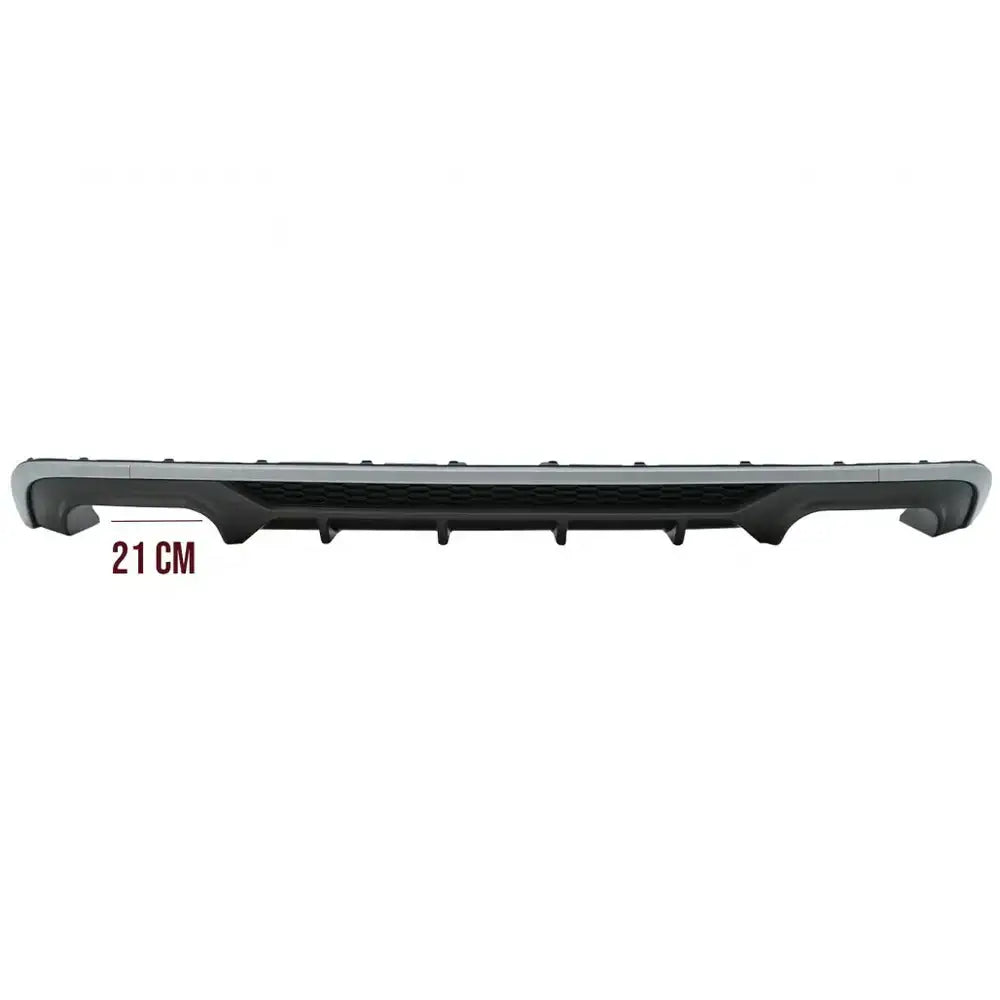 Rear Bumper Valance Diffuser With Exhaust System Black Suitable for Audi A3 8v Facelift Hatchback Sportback (2016-2019)