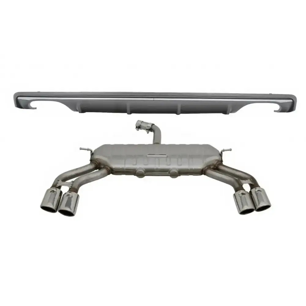 Rear Bumper Valance Diffuser With Exhaust System Suitable for Audi A3 8v Sedan (2012-2015) S3 Design Only for Standard