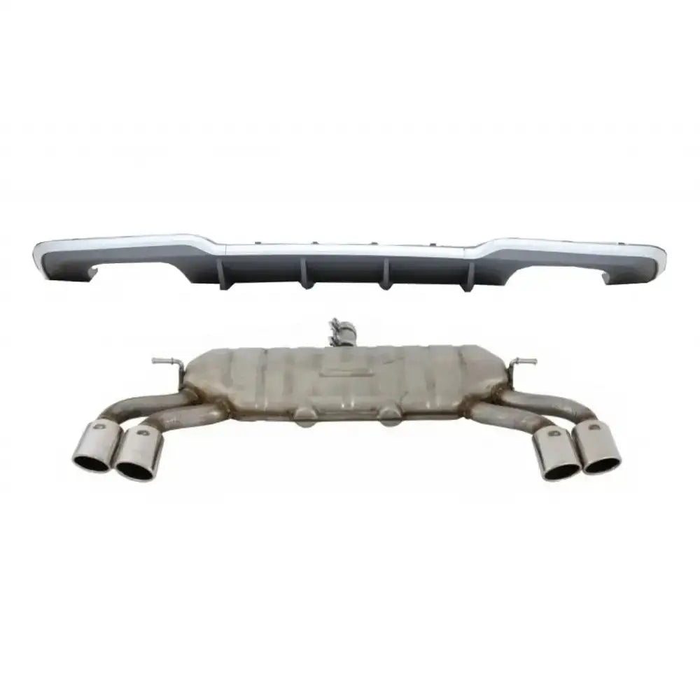 Rear Bumper Valance Diffuser With Exhaust System Suitable for Audi A3 8v Facelift Hatchback Sportback (2016-2019)