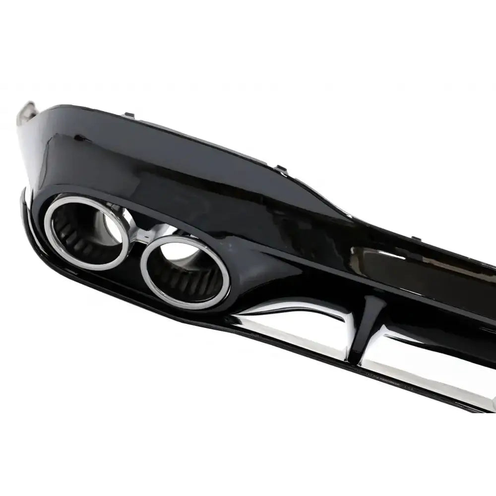 Rear Diffuser And Chrome Exhaust Tips Suitable for Mercedes Cla X118 Shooting Brake C118 Coupe Sport Line (2019-up)