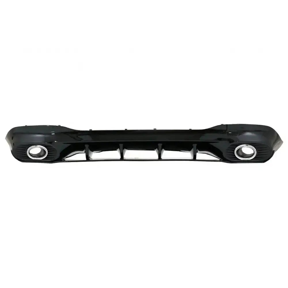 Rear Diffuser And Exhaust Tips Silver Suitable for Mercedes Cla X118 Shooting Brake C118 Coupe Sport Line (2019-up)