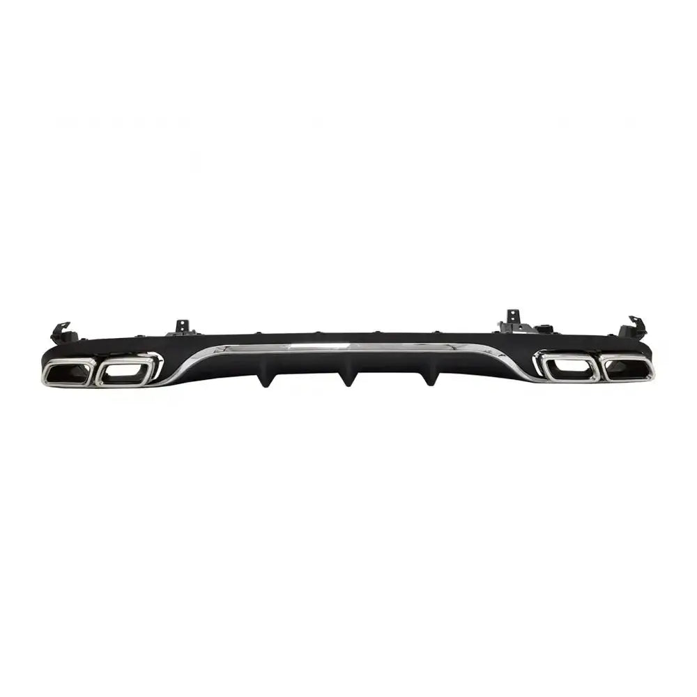 Rear Diffuser With Exhaust Muffler Tips Suitable for Mercedes E-class W213 S213 Standard (2016-2019) E63 Design Chrome