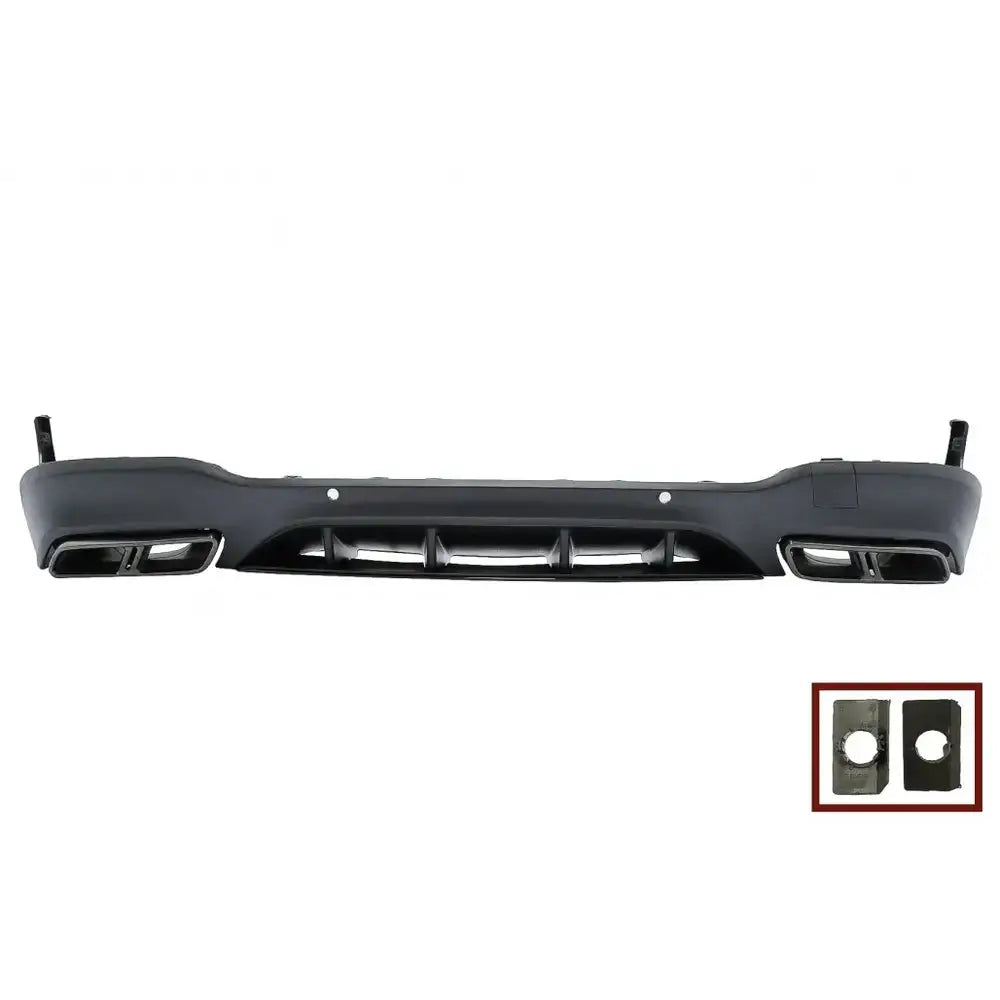 Rear Diffuser With Exhaust Muffler Tips Suitable for Mercedes Glc X253 Suv (2015-up) Night Package Design