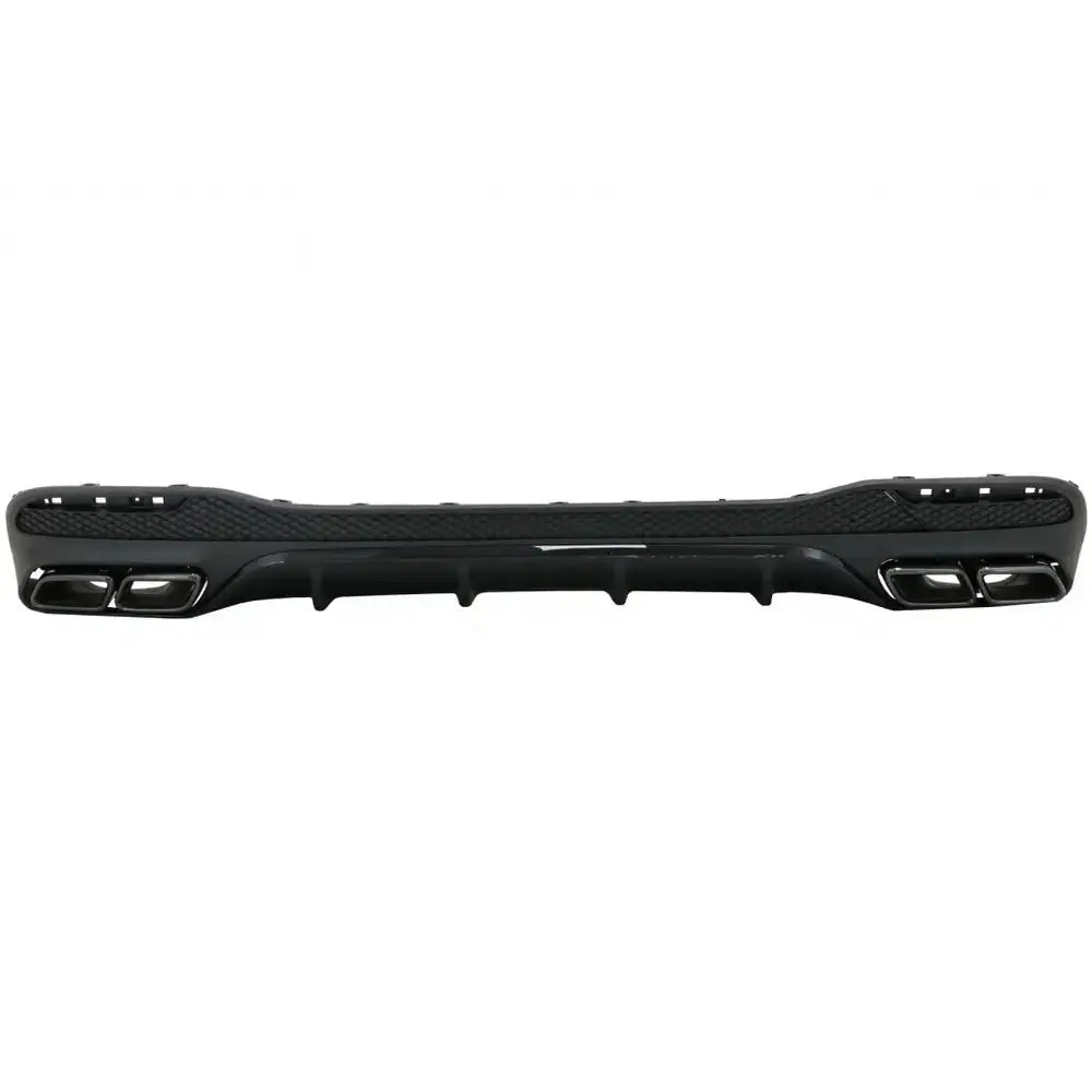 Rear Diffuser With Exhaust Muffler Tips Suitable for Mercedes Gle W166 Suv Sport Line (2015-2018) Night Package