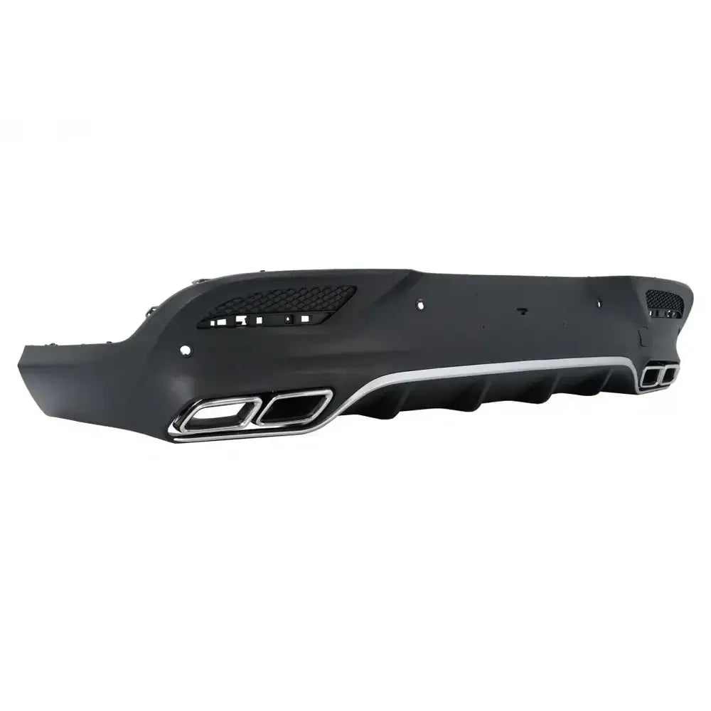 Rear Diffuser With Exhaust Muffler Tips Suitable for Mercedes Gle Coupe C292 Sport Line (2015-2019) Chrome Edition