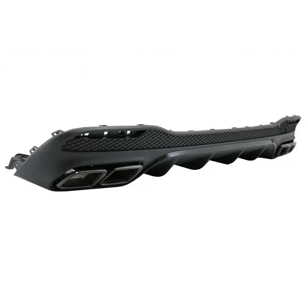 Rear Diffuser With Exhaust Muffler Tips Suitable for Mercedes Gle W166 Suv Sport Line (2015-2018) Night Package