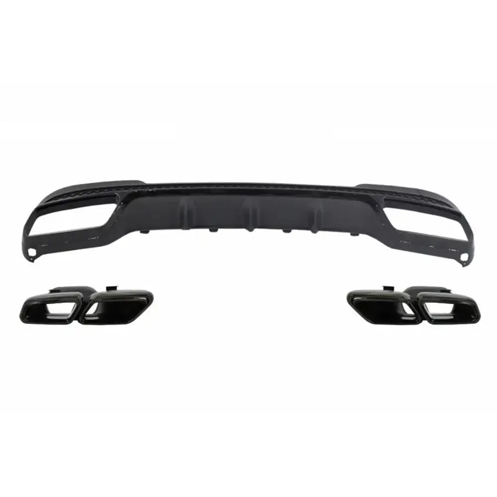 Rear Diffuser With Exhaust Tips Tailpipe Black Suitable for Mercedes E-class W212 S212 Amg Sport Line Facelift