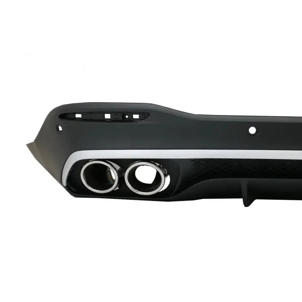 Rear Diffuser With Silver Exhaust Muffler Tips Suitable for Mercedes Gle W167 Suv V167 Sport Line (2019-up) Gle53 Design