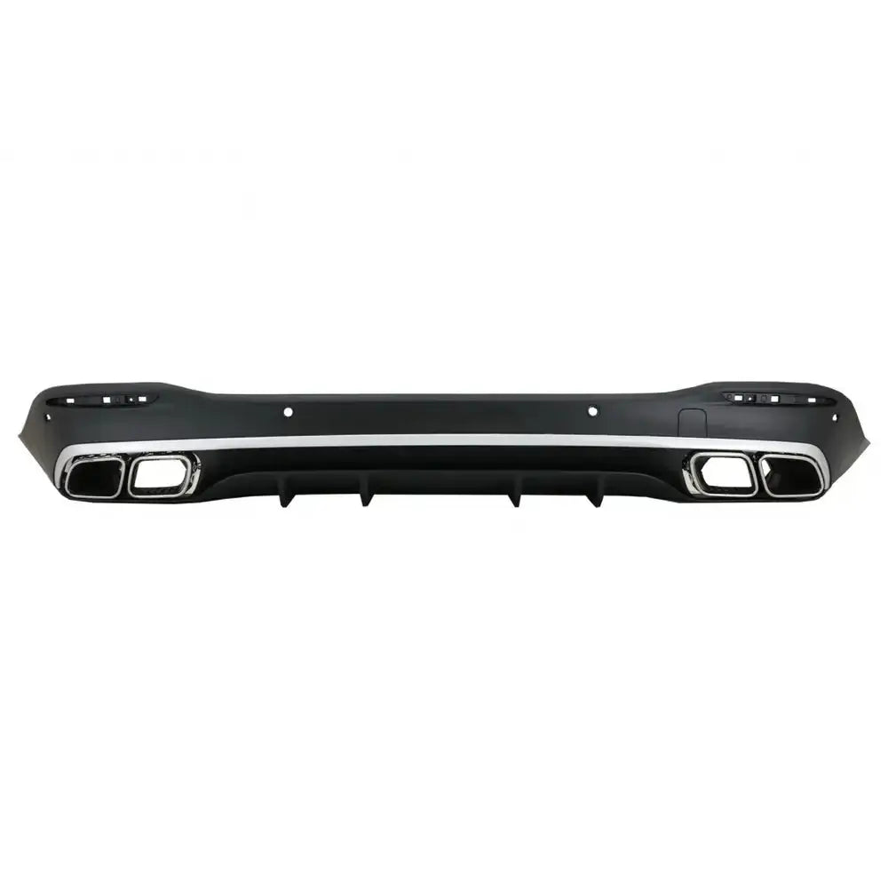 Rear Diffuser With Silver Exhaust Muffler Tips Suitable for Mercedes Gle W167 Suv V167 Sport Line (2019-up) Gle 63